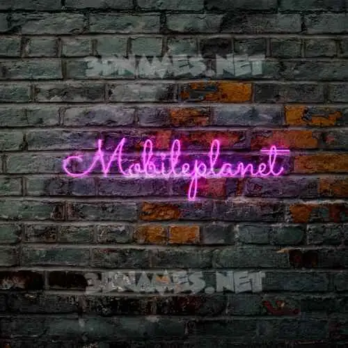 mobileplanet in Pink Neon style - 3D name wallpaper mobileplanet in Pink Neon style - 3D name wallpaper