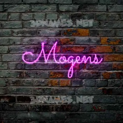 mogens in Pink Neon style - 3D name wallpaper