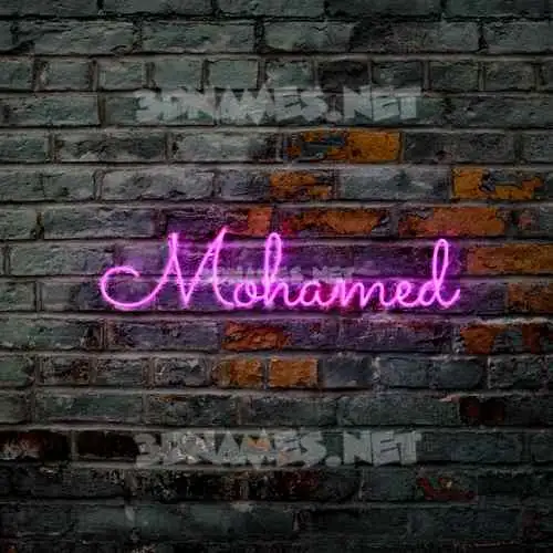 mohamed in Pink Neon style - 3D name wallpaper mohamed in Pink Neon style - 3D name wallpaper