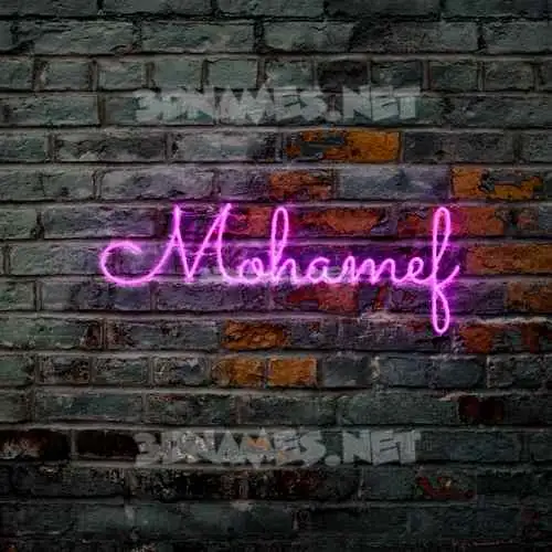 mohamef in Pink Neon style - 3D name wallpaper mohamef in Pink Neon style - 3D name wallpaper