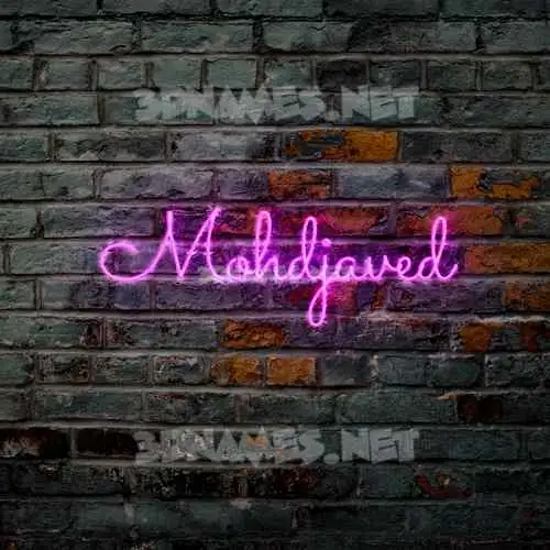 mohdjaved in Pink Neon style - 3D name wallpaper mohdjaved in Pink Neon style - 3D name wallpaper