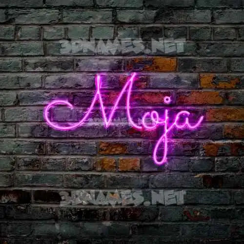 moja in Pink Neon style - 3D name wallpaper moja in Pink Neon style - 3D name wallpaper