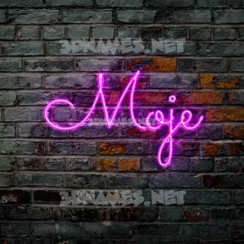moje in Pink Neon style - 3D name wallpaper moje in Pink Neon style - 3D name wallpaper