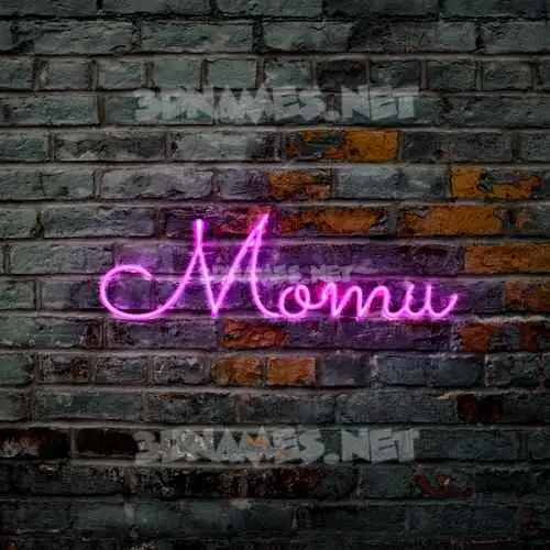 momu in Pink Neon style - 3D name wallpaper momu in Pink Neon style - 3D name wallpaper