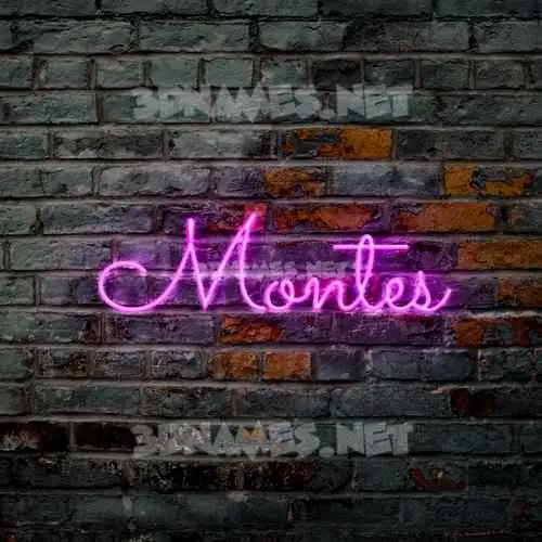 montes in Pink Neon style - 3D name wallpaper montes in Pink Neon style - 3D name wallpaper