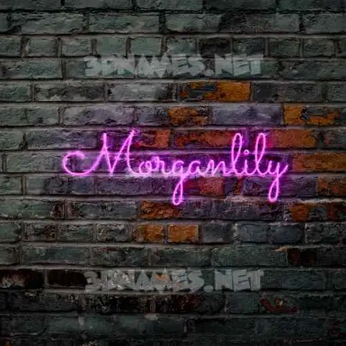 morganlily in Pink Neon style - 3D name wallpaper morganlily in Pink Neon style - 3D name wallpaper
