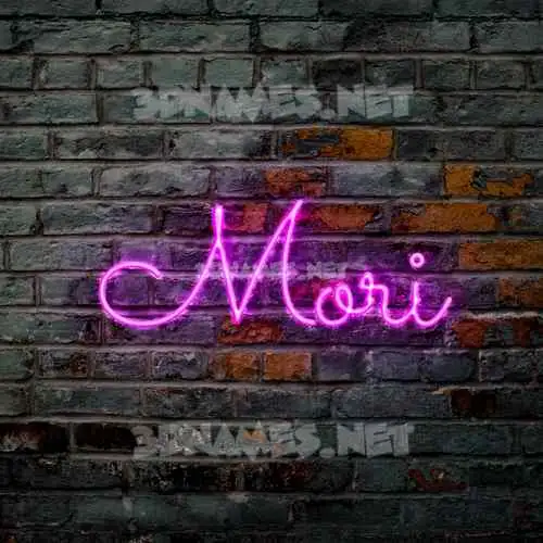 mori in Pink Neon style - 3D name wallpaper