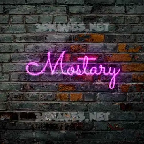 mostary in Pink Neon style - 3D name wallpaper mostary in Pink Neon style - 3D name wallpaper