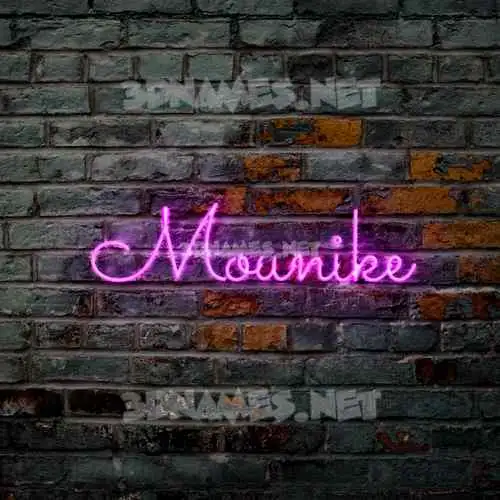 mounike in Pink Neon style - 3D name wallpaper mounike in Pink Neon style - 3D name wallpaper