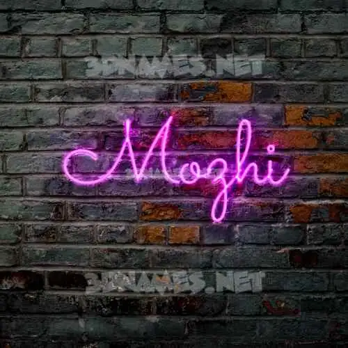 mozhi in Pink Neon style - 3D name wallpaper mozhi in Pink Neon style - 3D name wallpaper