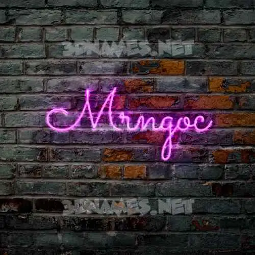 mrngoc in Pink Neon style - 3D name wallpaper mrngoc in Pink Neon style - 3D name wallpaper
