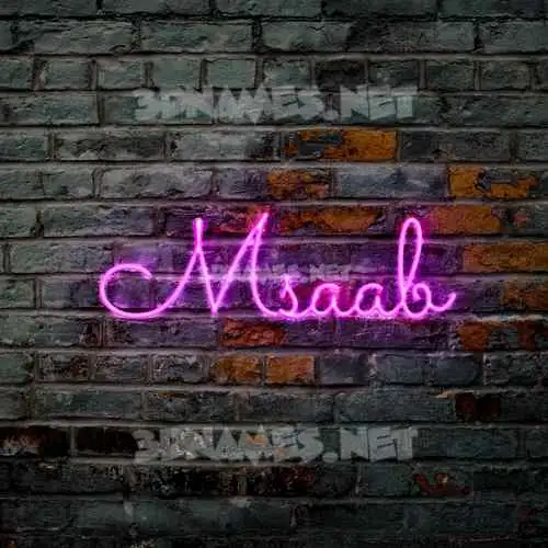 msaab in Pink Neon style - 3D name wallpaper msaab in Pink Neon style - 3D name wallpaper