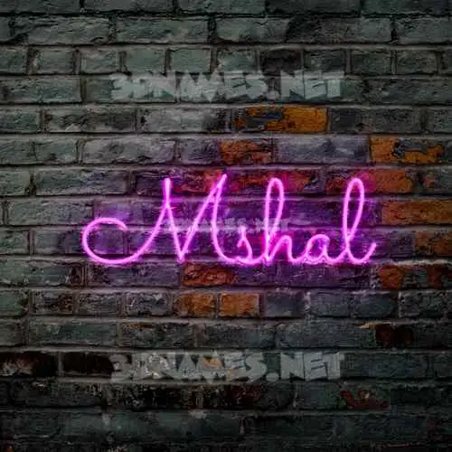 mshal in Pink Neon style - 3D name wallpaper mshal in Pink Neon style - 3D name wallpaper