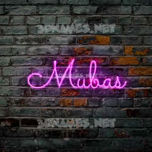 mubas in Pink Neon style - 3D name wallpaper mubas in Pink Neon style - 3D name wallpaper