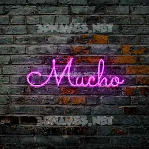 mucho in Pink Neon style - 3D name wallpaper mucho in Pink Neon style - 3D name wallpaper
