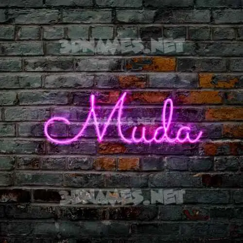 muda in Pink Neon style - 3D name wallpaper muda in Pink Neon style - 3D name wallpaper