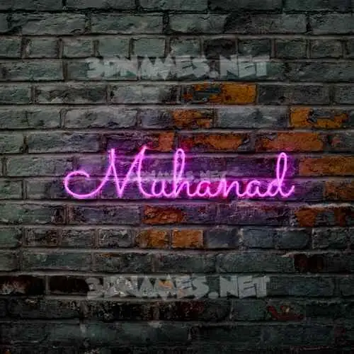 muhanad in Pink Neon style - 3D name wallpaper muhanad in Pink Neon style - 3D name wallpaper