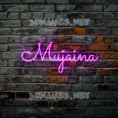 mujaina in Pink Neon style - 3D name wallpaper mujaina in Pink Neon style - 3D name wallpaper