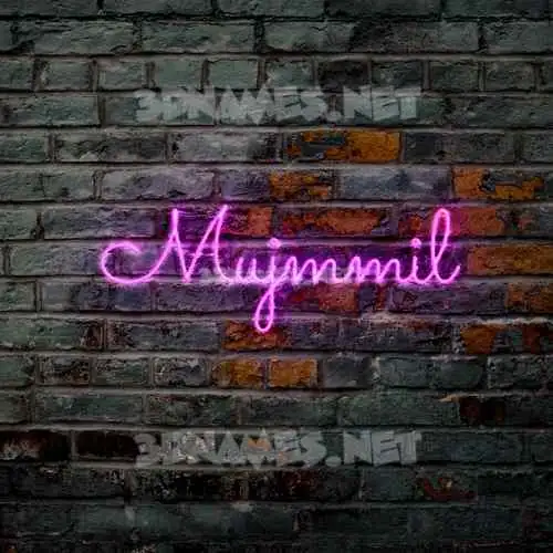 mujmmil in Pink Neon style - 3D name wallpaper mujmmil in Pink Neon style - 3D name wallpaper