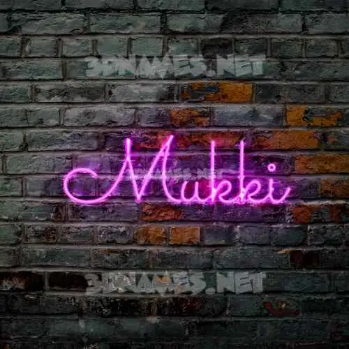 mukki in Pink Neon style - 3D name wallpaper mukki in Pink Neon style - 3D name wallpaper