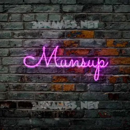 munsup in Pink Neon style - 3D name wallpaper munsup in Pink Neon style - 3D name wallpaper