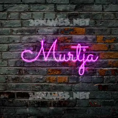 murtja in Pink Neon style - 3D name wallpaper