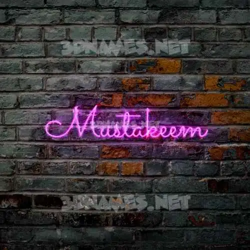 mustakeem in Pink Neon style - 3D name wallpaper mustakeem in Pink Neon style - 3D name wallpaper