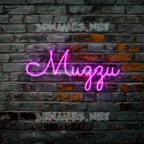 muzzu in Pink Neon style - 3D name wallpaper muzzu in Pink Neon style - 3D name wallpaper