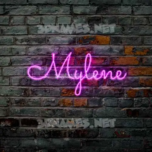 mylene in Pink Neon style - 3D name wallpaper mylene in Pink Neon style - 3D name wallpaper
