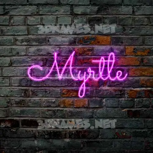 myrtle in Pink Neon style - 3D name wallpaper myrtle in Pink Neon style - 3D name wallpaper
