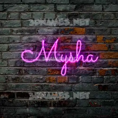 mysha in Pink Neon style - 3D name wallpaper mysha in Pink Neon style - 3D name wallpaper
