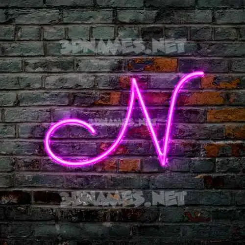 n in Pink Neon style - 3D name wallpaper n in Pink Neon style - 3D name wallpaper