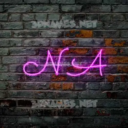 n a in Pink Neon style - 3D name wallpaper