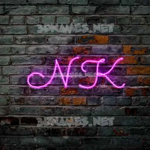 n k in Pink Neon style - 3D name wallpaper n k in Pink Neon style - 3D name wallpaper