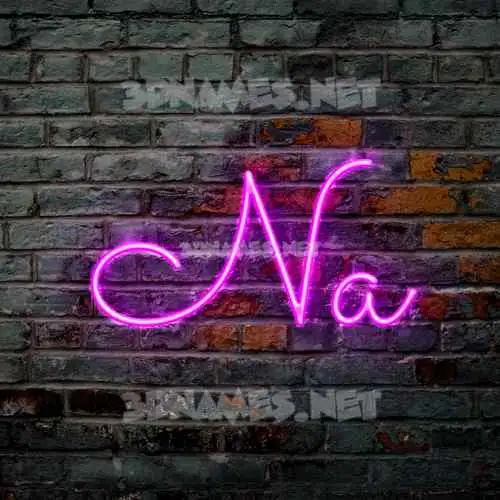 na in Pink Neon style - 3D name wallpaper