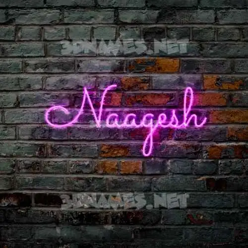 naagesh in Pink Neon style - 3D name wallpaper naagesh in Pink Neon style - 3D name wallpaper