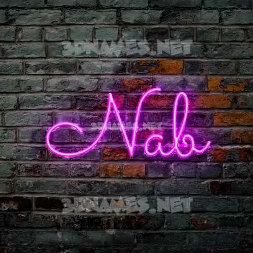 nab in Pink Neon style - 3D name wallpaper nab in Pink Neon style - 3D name wallpaper