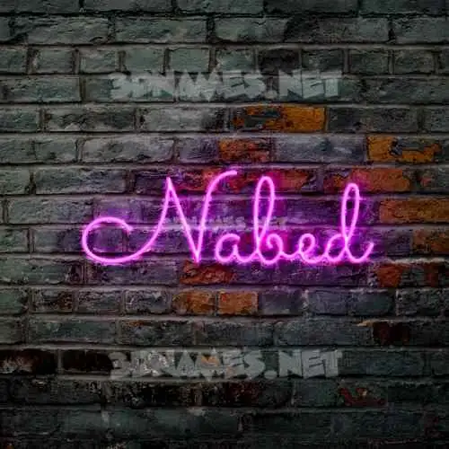nabed in Pink Neon style - 3D name wallpaper nabed in Pink Neon style - 3D name wallpaper