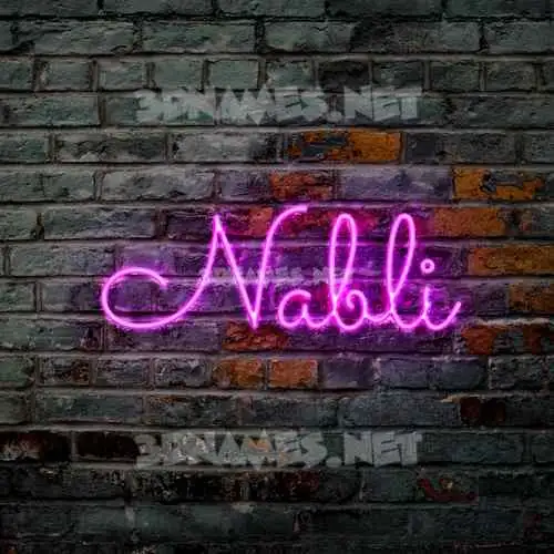 nabli in Pink Neon style - 3D name wallpaper nabli in Pink Neon style - 3D name wallpaper