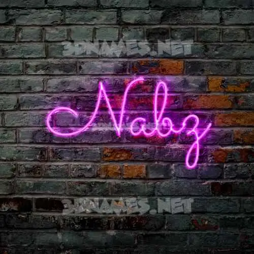 nabz in Pink Neon style - 3D name wallpaper