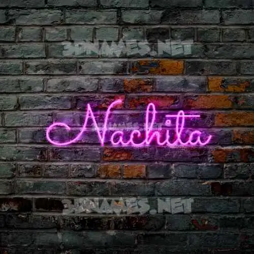 nachita in Pink Neon style - 3D name wallpaper