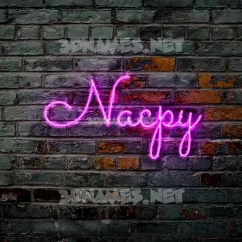 nacpy in Pink Neon style - 3D name wallpaper