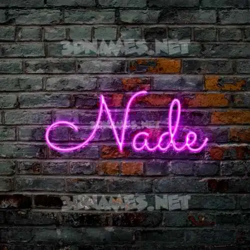 nade in Pink Neon style - 3D name wallpaper nade in Pink Neon style - 3D name wallpaper