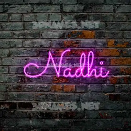 nadhi in Pink Neon style - 3D name wallpaper nadhi in Pink Neon style - 3D name wallpaper