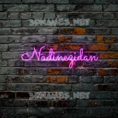 nadinezidan in Pink Neon style - 3D name wallpaper nadinezidan in Pink Neon style - 3D name wallpaper