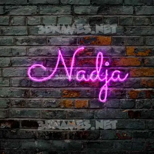 nadja in Pink Neon style - 3D name wallpaper nadja in Pink Neon style - 3D name wallpaper