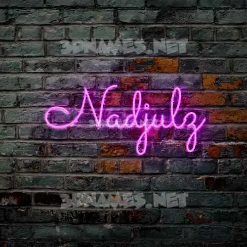 nadjulz in Pink Neon style - 3D name wallpaper nadjulz in Pink Neon style - 3D name wallpaper