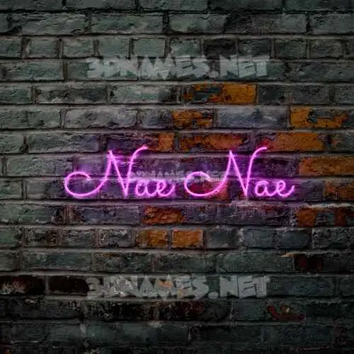 nae nae in Pink Neon style - 3D name wallpaper