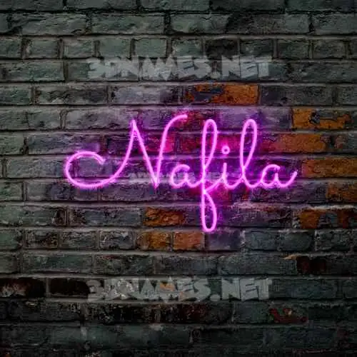 nafila in Pink Neon style - 3D name wallpaper