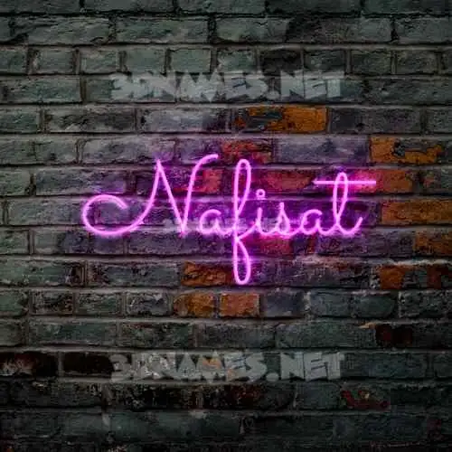 nafisat in Pink Neon style - 3D name wallpaper